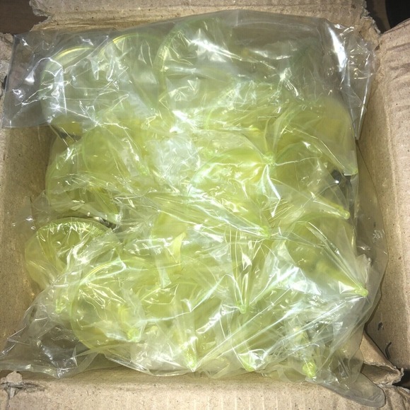 New Bacardi Limon Martini Style Shot Cups Set Of 48 2 Pieces Florescent Yellow - Picture 4 of 6